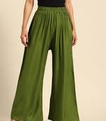 Tag 7 Olive rayon flared palazzo