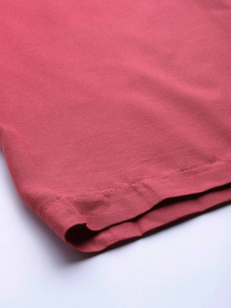 Tag 7 Burgundy rayon flared palazzo