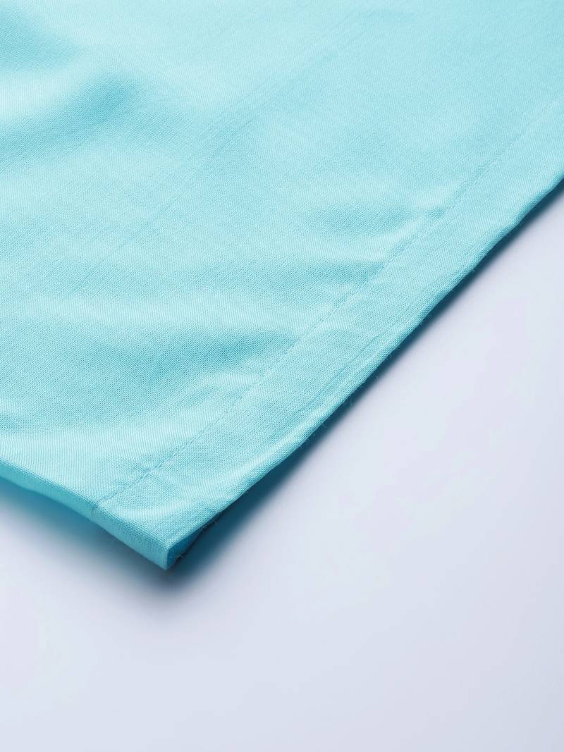 Tag 7 Sky Blue rayon flared palazzo