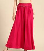 Tag 7 Pink rayon double flared palazzo