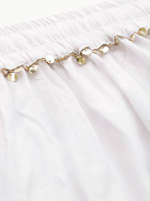 Tag 7 White rayon double flared palazzo 5