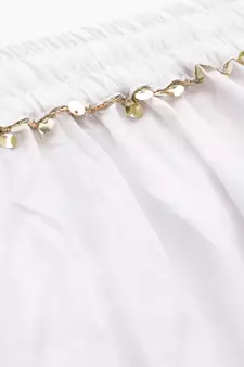 Tag 7 White rayon double flared palazzo