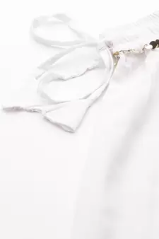 Tag 7 White rayon double flared palazzo