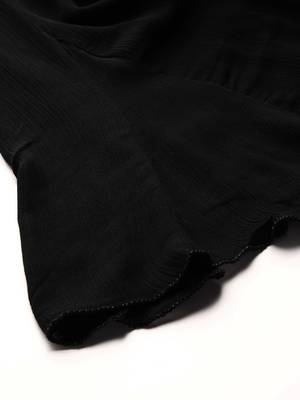 Tag 7 Black rayon crushed flared palazzo 6