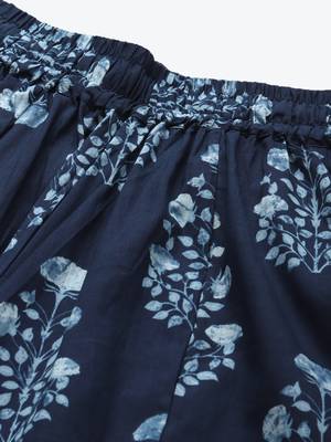 INDIGO FLORAL PRINT FLARED PALAZZO 5
