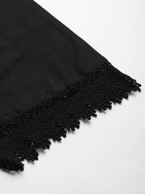 BLACK FLAX BORDER PALAZZO 6
