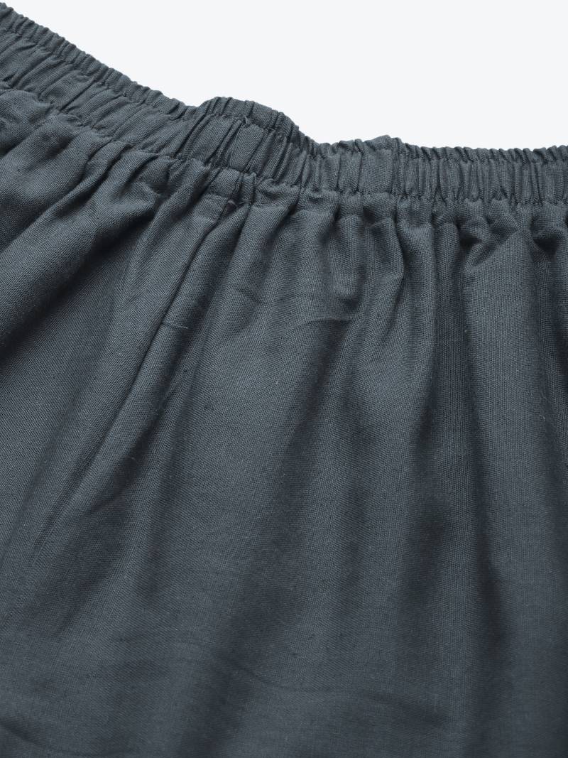 GREY FLAX BORDER PALAZZO