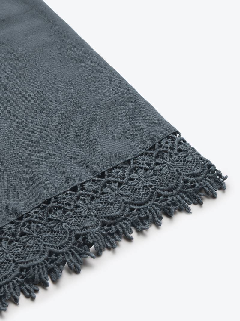 GREY FLAX BORDER PALAZZO