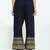 TAG 7 WOMEN NAVY GOLD FOIL PRINT FLARED PALAZZO