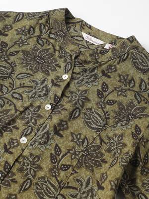 Olive printed viscose rayon tunics 2