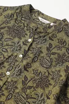 Olive printed viscose rayon tunics