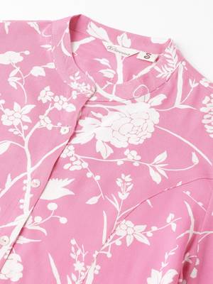 Pink printed viscose rayon tunics 2