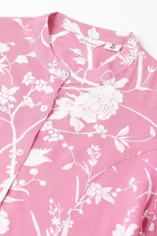 Pink printed viscose rayon tunics