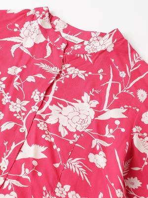 Pink printed viscose rayon tunics 2