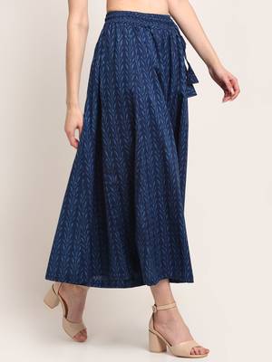 INDIGO FLORAL PRINT FLARED PALAZZO 3