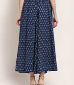 INDIGO FLORAL PRINT FLARED PALAZZO