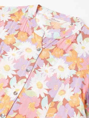 Lavender printed viscose rayon tunics 2