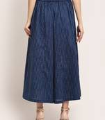 INDIGO FLORAL PRINT FLARED PALAZZO