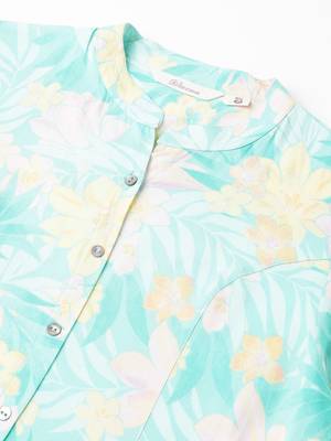 Sea-green printed viscose rayon tunics 2