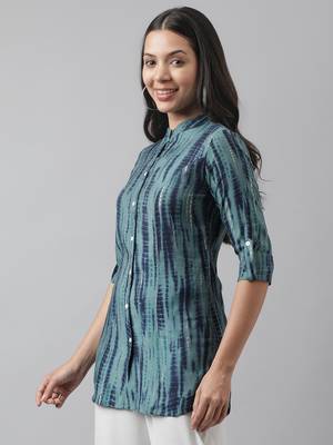 Teal printed modal tunics 3