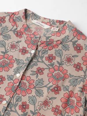 Beige printed viscose rayon tunics 2