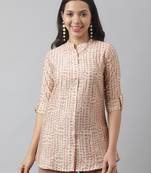 Beige printed modal tunics