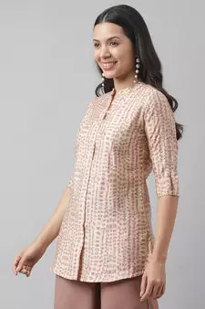 Beige printed modal tunics