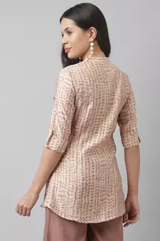 Beige printed modal tunics