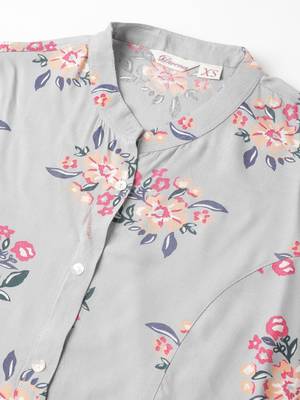 Grey printed viscose rayon tunics 2