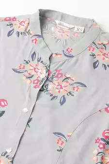 Grey printed viscose rayon tunics