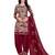 Maroon printed rayon salwar