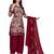 Maroon printed rayon salwar