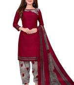 Maroon printed rayon salwar