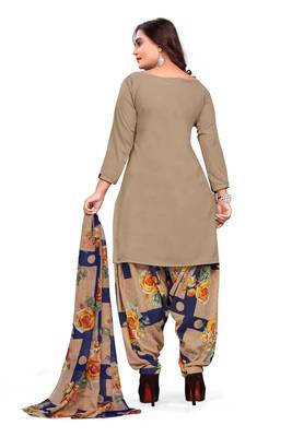 Beige printed rayon salwar 2