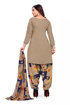 Beige printed rayon salwar