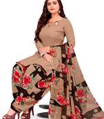 Beige printed rayon salwar