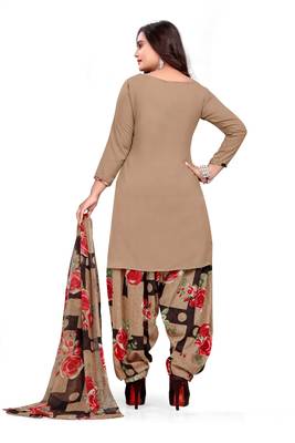 Beige printed rayon salwar 2