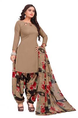 Beige printed rayon salwar 3