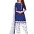 Navy-blue printed rayon salwar