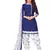 Navy-blue printed rayon salwar