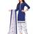 Navy-blue printed rayon salwar