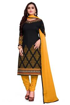Black printed rayon salwar