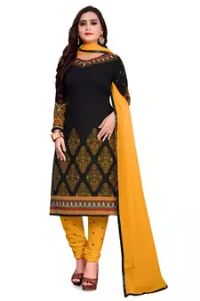 Black printed rayon salwar