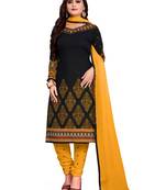 Black printed rayon salwar
