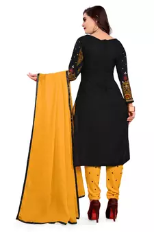 Black printed rayon salwar