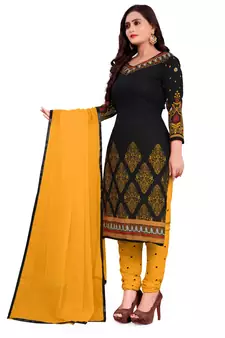 Black printed rayon salwar