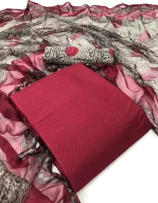 Maroon printed rayon salwar 4
