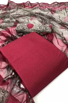 Maroon printed rayon salwar