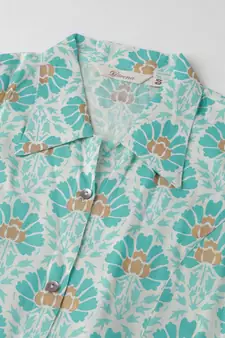 White printed viscose rayon long-dresses