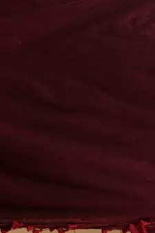 Maroon Cotton Handspun Soft Saree With Pompom